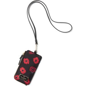 *BRAND NEW* Kate Spade Wilson Road Mini Poppy Cardholder with Lanyard